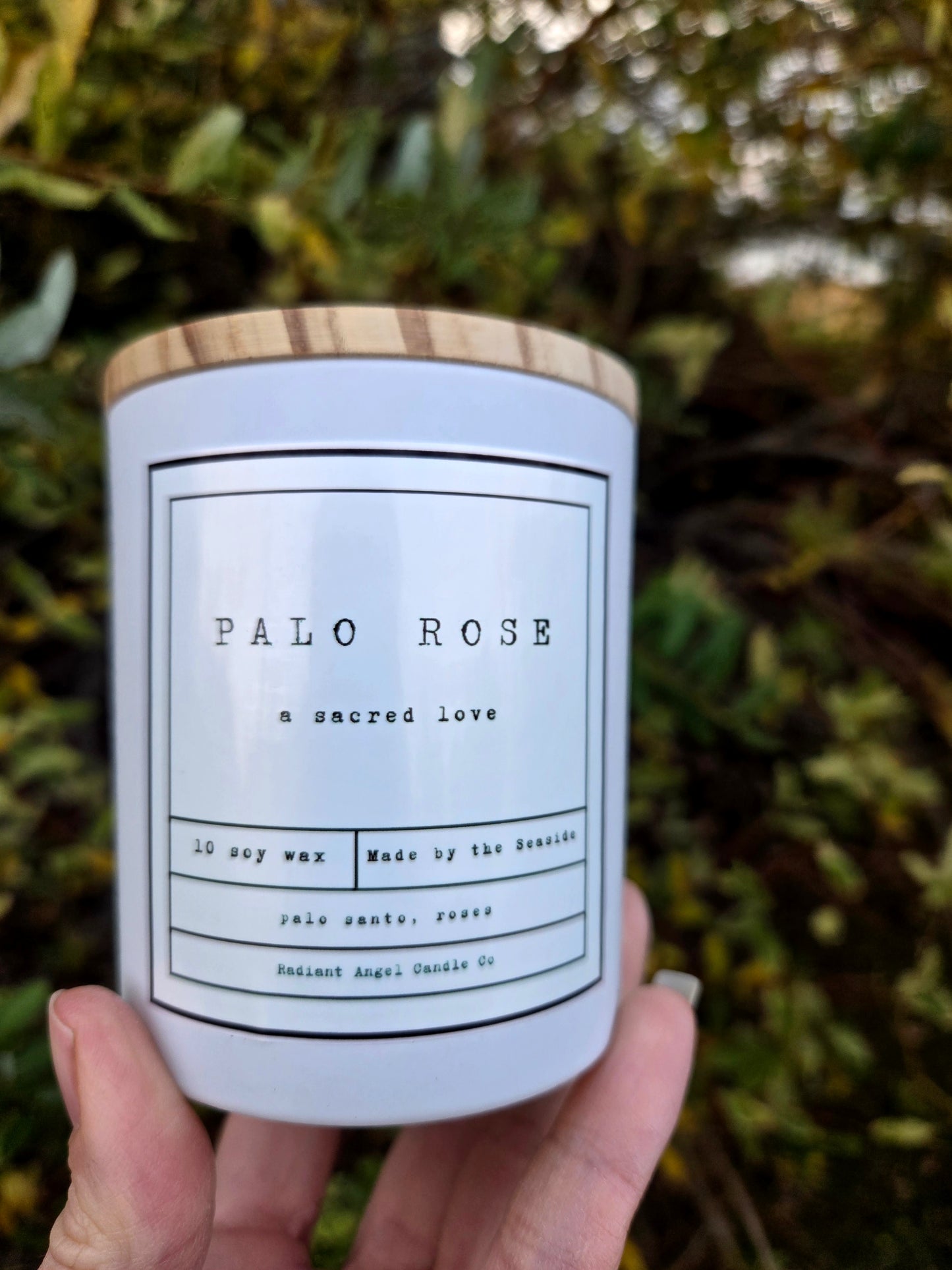 Palo Santo & Rose Scented Soy Candle