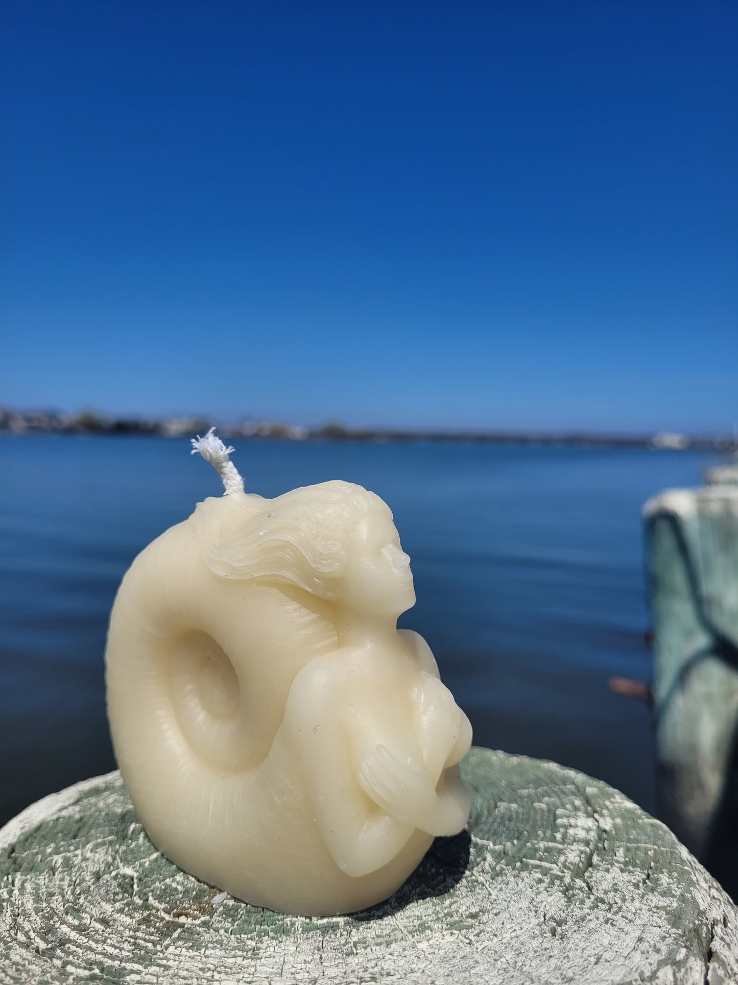 Figure Head, Mermaid, Seashell Candle