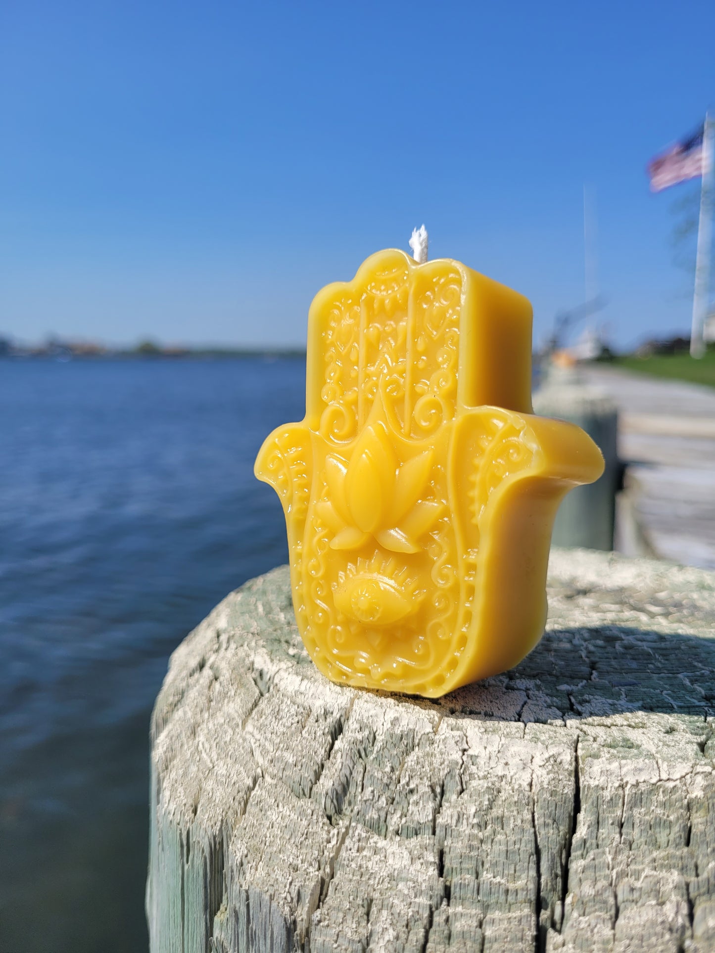 Mini Beeswax Hamsa