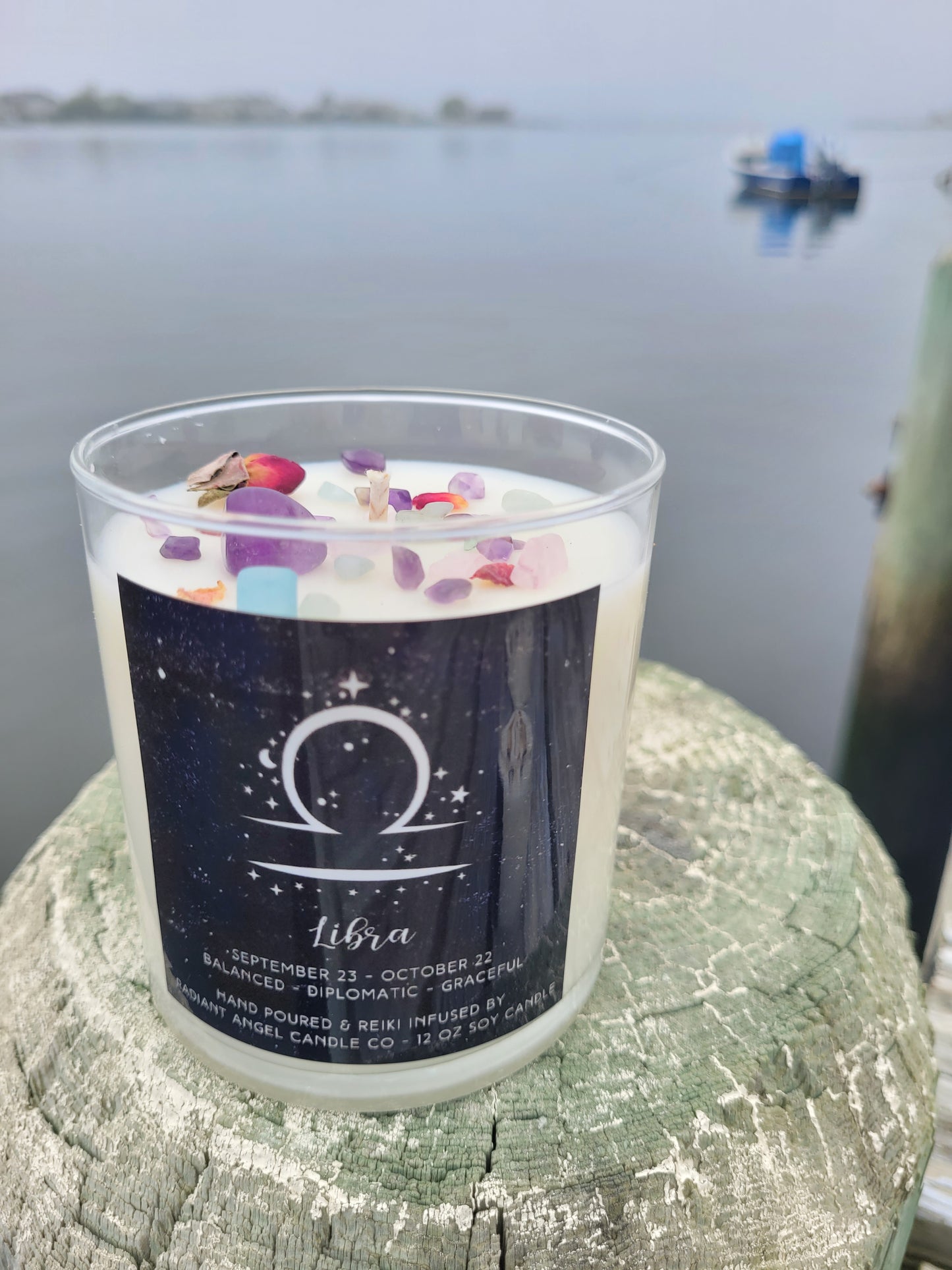 Zodiac Candles- Scented Crystal Candles