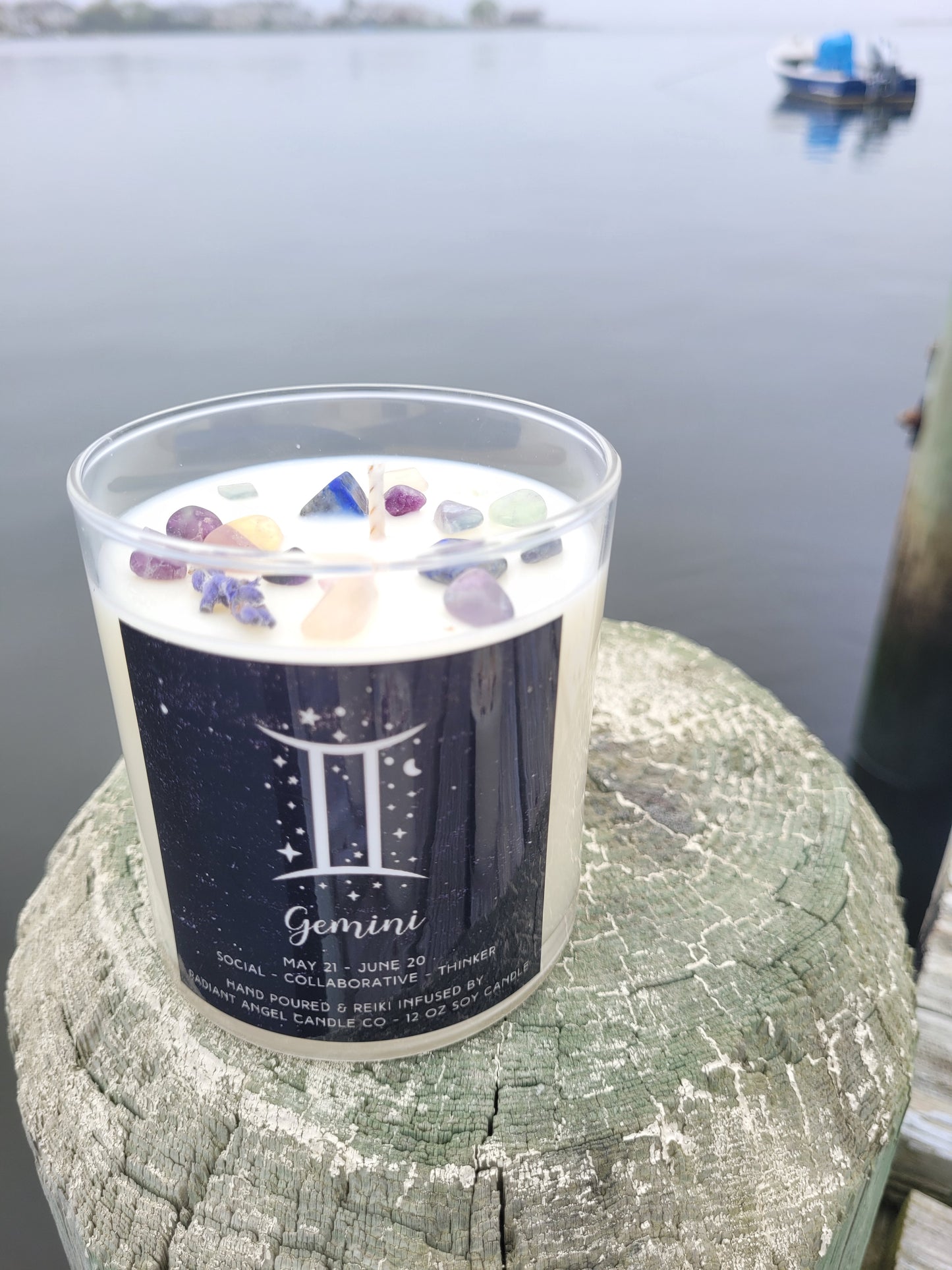 Zodiac Candles- Scented Crystal Candles