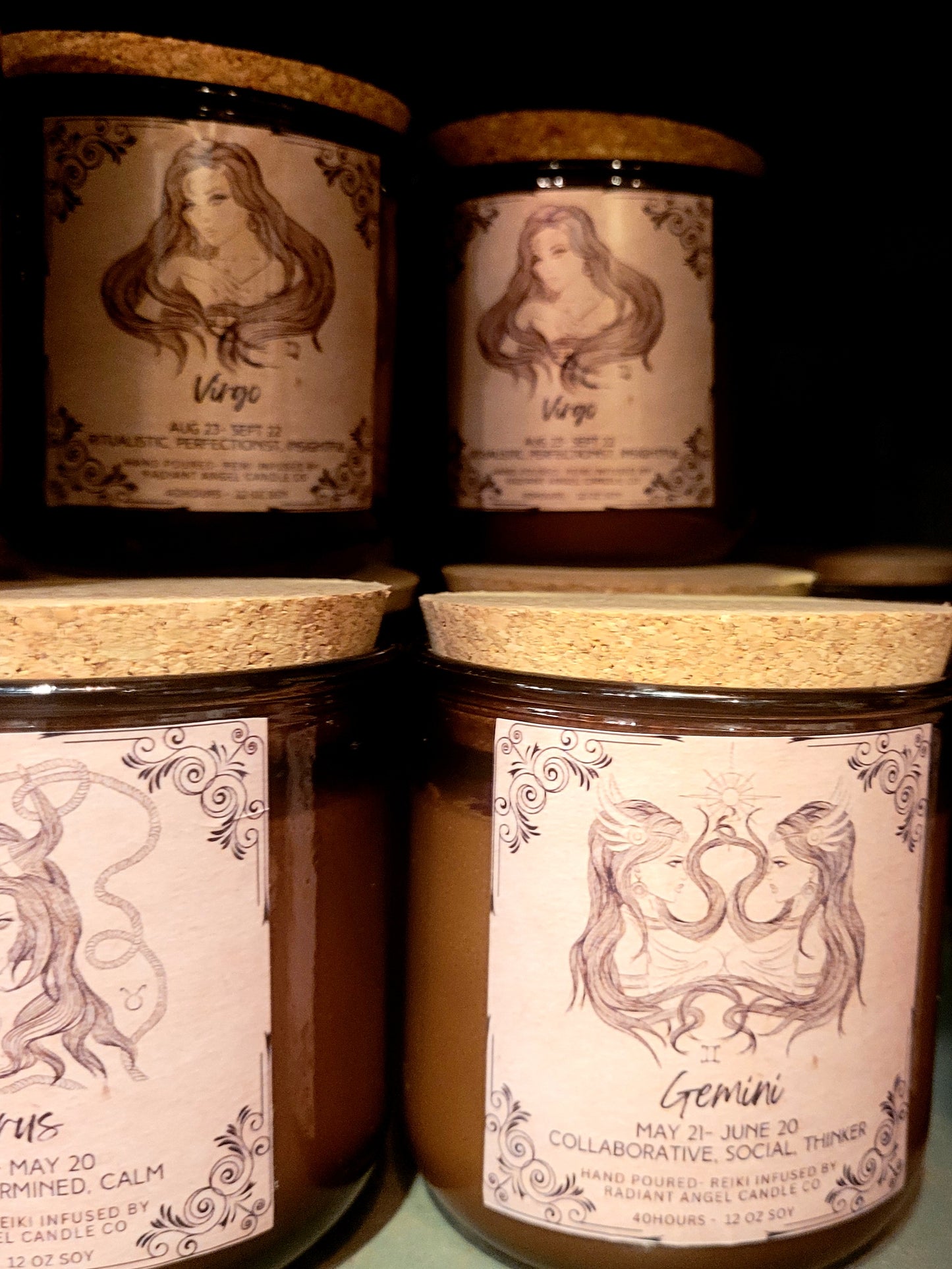 The Apothecary  Zodiac Goddesses- Scented Crystal Candles