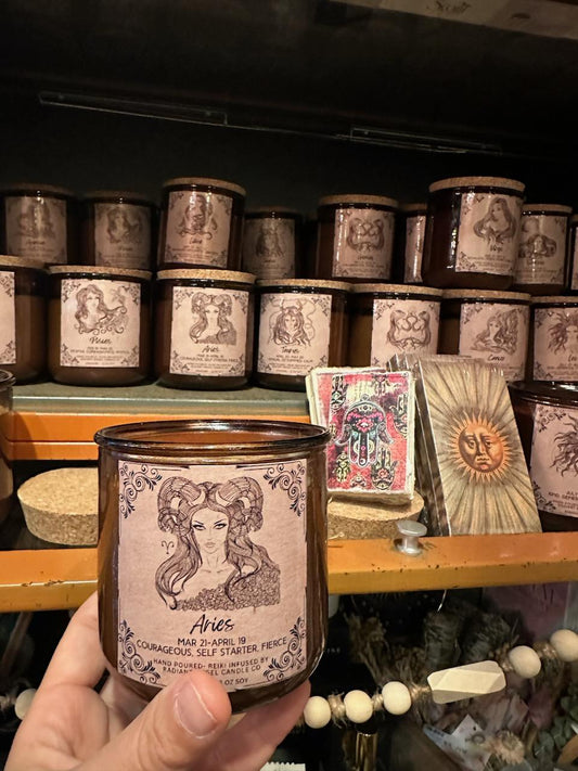 The Apothecary  Zodiac Goddesses- Scented Crystal Candles