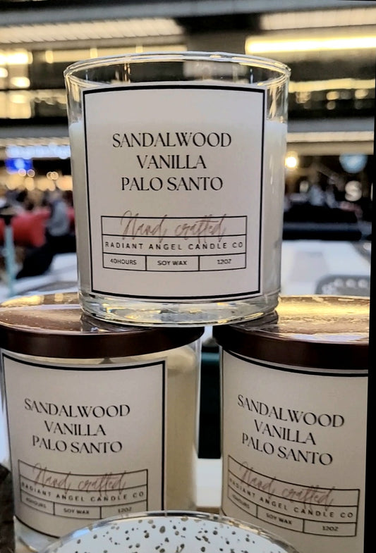 Sandalwood, Vanilla, and Palo Soy Wax Candle