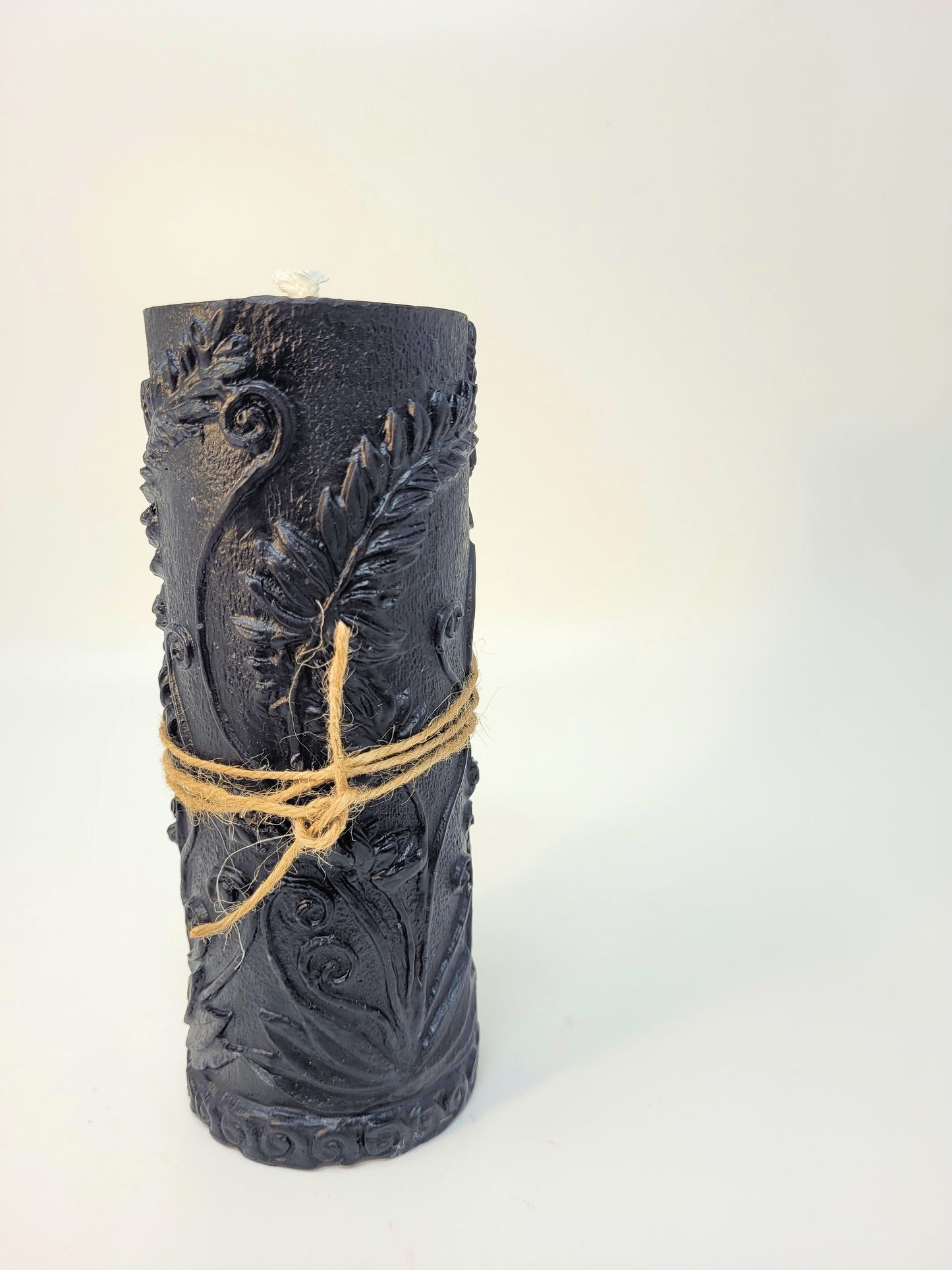 Fern Leaf Pillar Candle