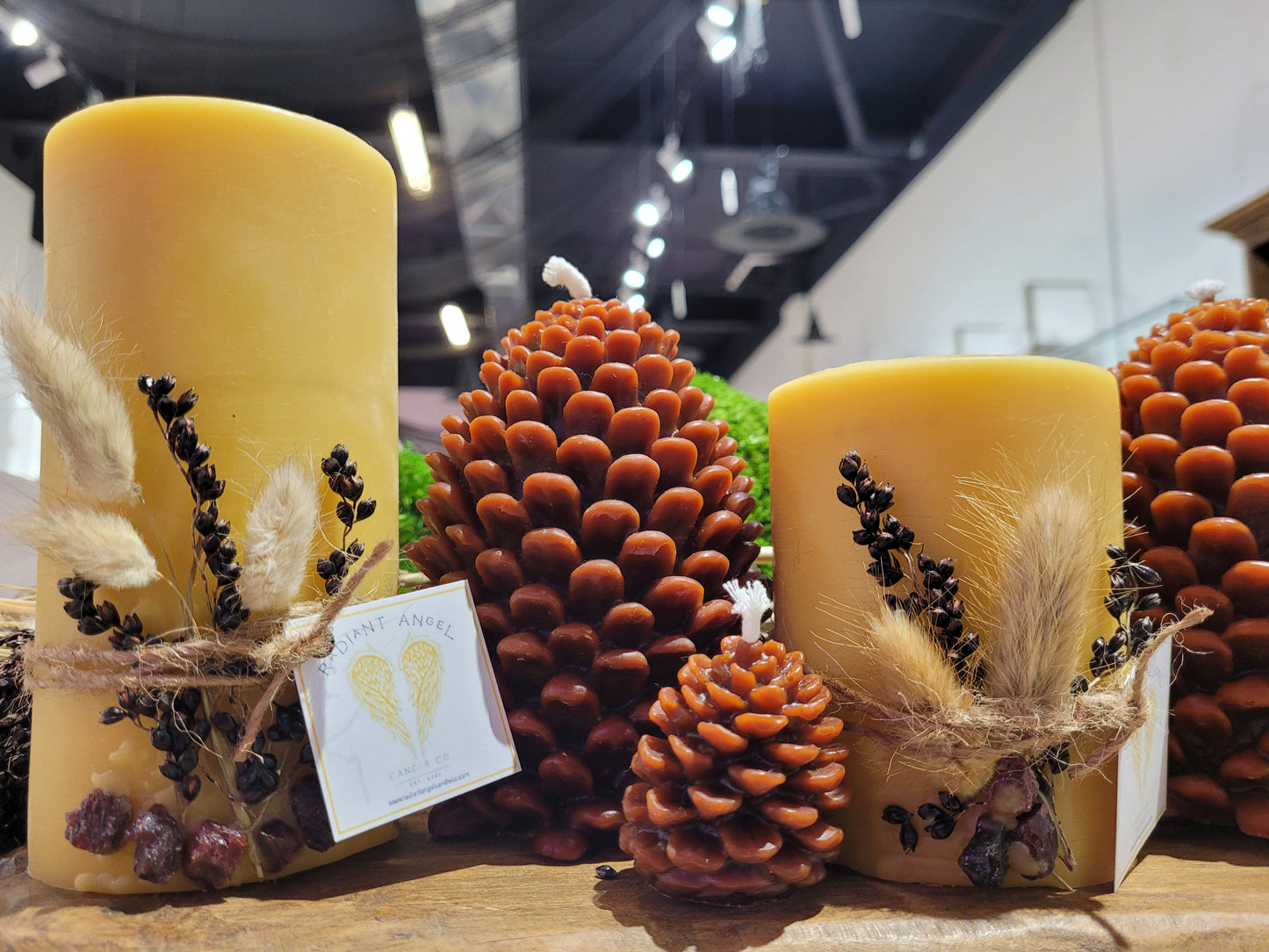 Pinecone Beeswax Candle