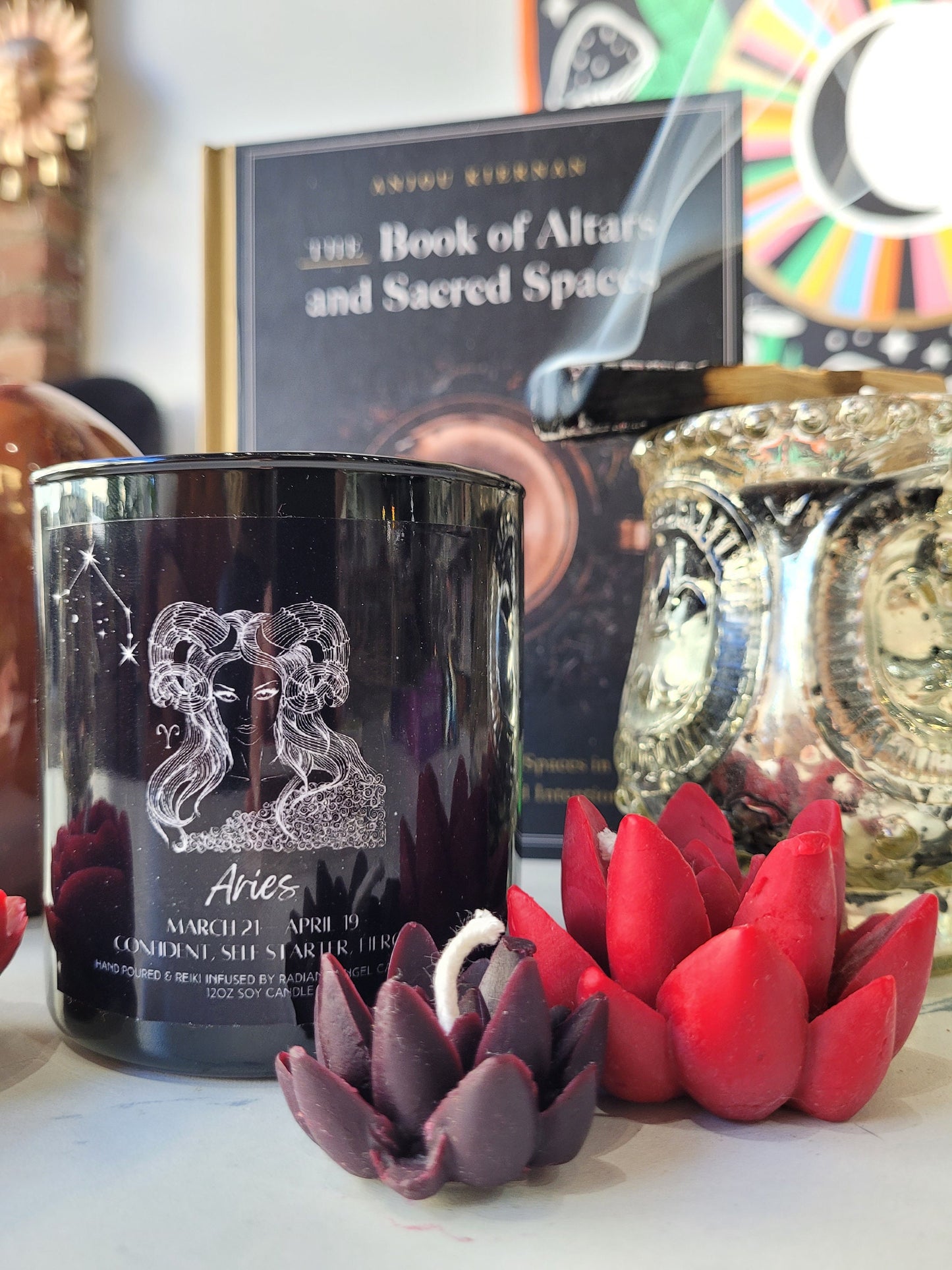 Aries Candle- Aries Goddess Soy Candle- Aries Zodiac Candle